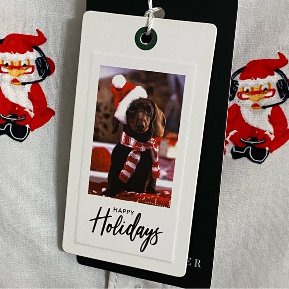 Denim & Flower Men’s Holiday Button Down Shirt Large Christmas Gamer Santa NWT - Picture 7 of 10